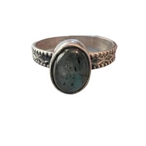 925 Sterling Silver Stone Ring Size 8